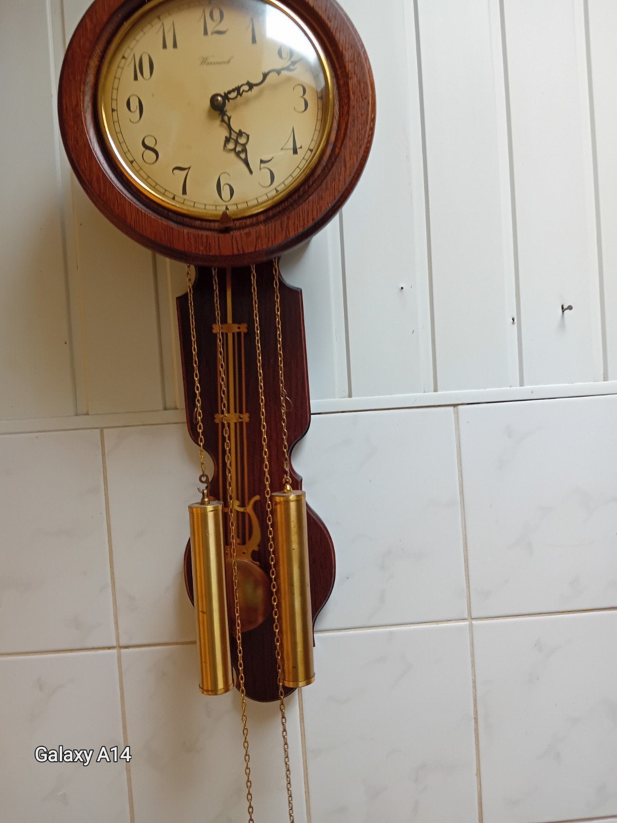 Antieke Wandklok met Gewichten - Klassiek Design, Ophalen of Verzenden