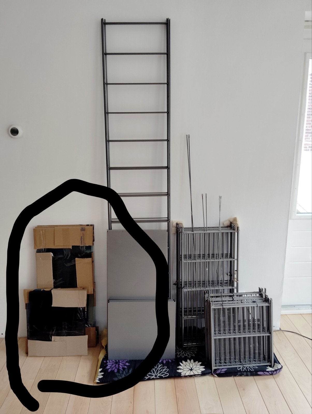 Niels Gammelgaard wandsysteem Peter (Ikea): glasplaten, Ophalen, Gebruikt