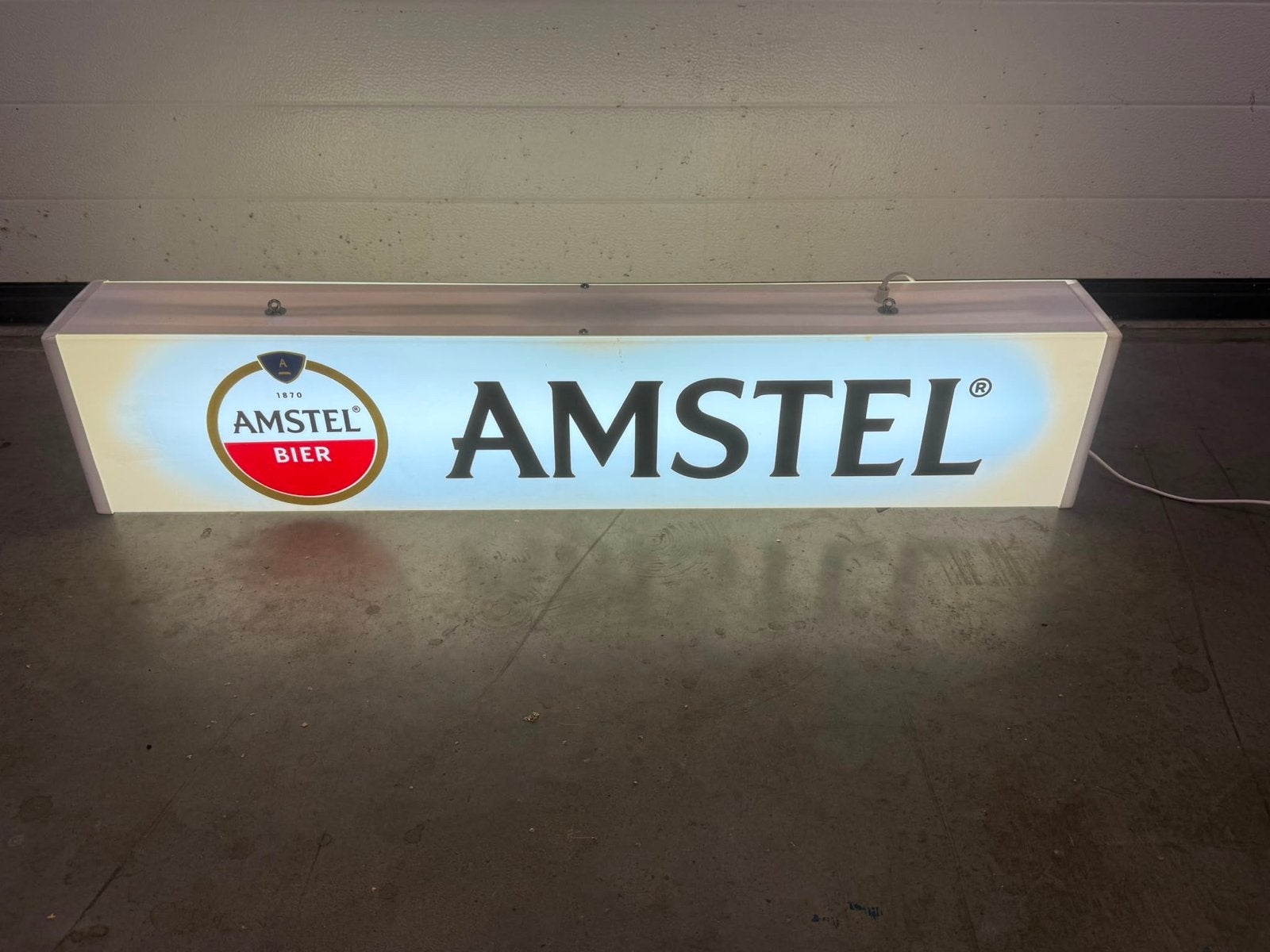 Amstel Bier Lichtbak - Reclamebord, Ophalen, Gebruikt, Lichtbak of (neon) lamp