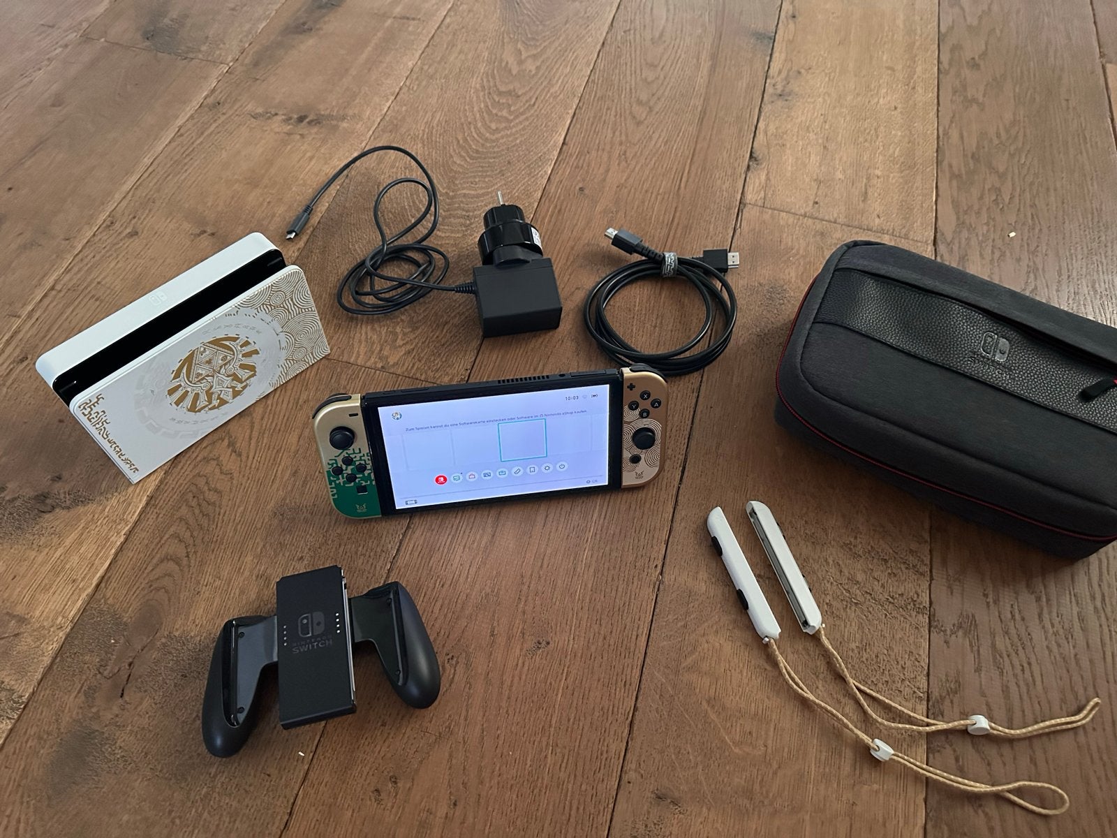 Nintendo Switch OLED Zelda Tears of the Kingdom Editie, Ophalen of Verzenden, Zo goed als nieuw, Met 2 controllers, Switch OLED