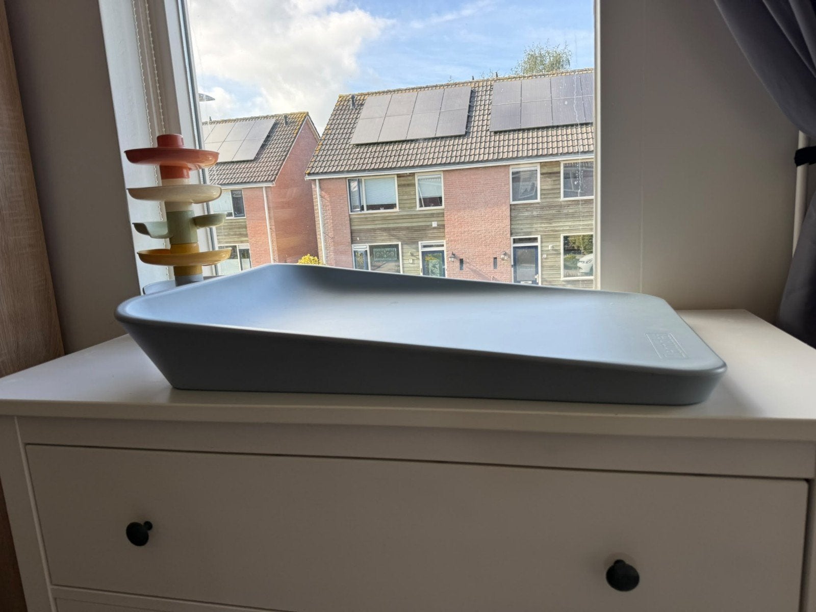 Leander Matty aankleedkussen lichtblauw, Kinderen en Baby's, Aankleedkussen, Zo goed als nieuw, Standaard, Ophalen