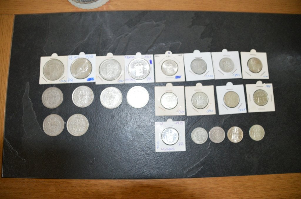 Nl zilver, Setje, Zilver, Ophalen of Verzenden, Koningin Wilhelmina
