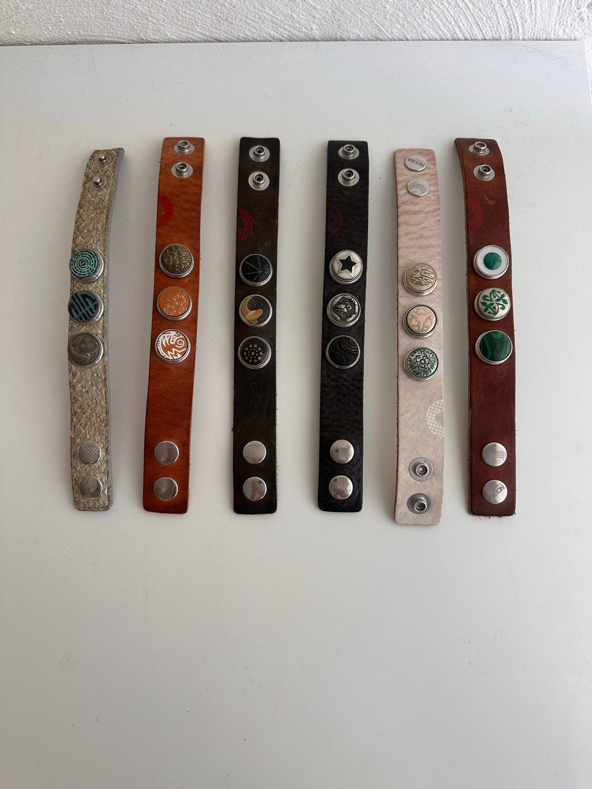 Originele Noosa Amsterdam Armbanden maat S met chuncks, Ophalen of Verzenden, Gebruikt, Leer, Met bedels of kralen