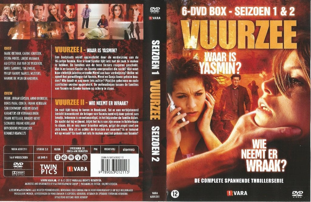 DVD  tv serie Vuurzee seizoen 1 en 2, Alle leeftijden, Ophalen of Verzenden, Zo goed als nieuw, Drama