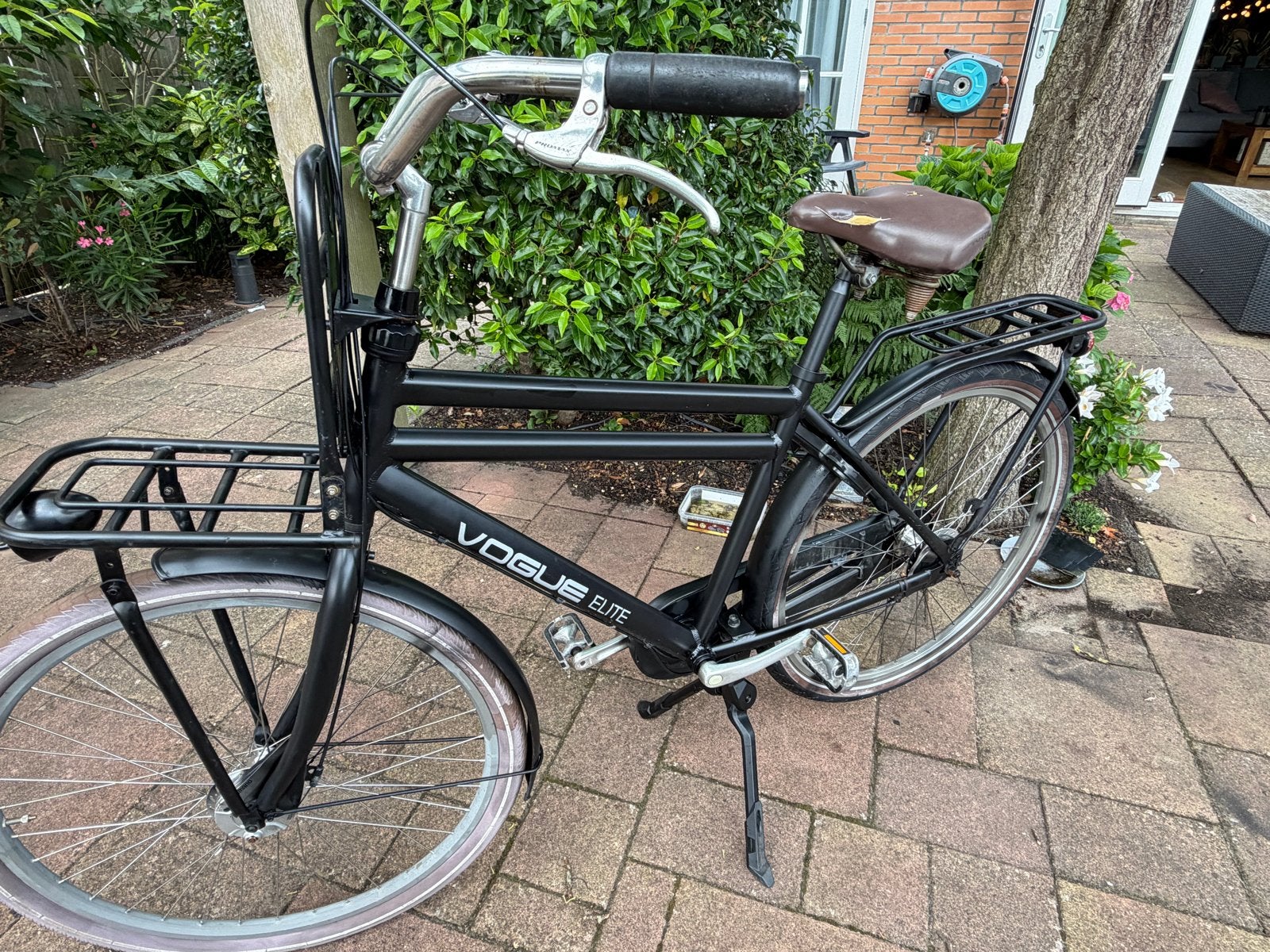 Heren Transportfiets Vogue Elite - mat Zwart, Overige merken, Gebruikt, Versnellingen, Ophalen of Verzenden