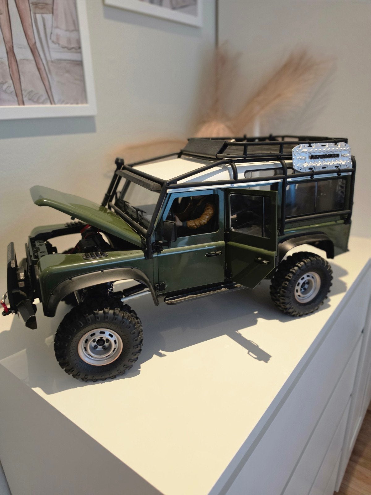 Traxxas TRX-4 Defender met diff-locks en 2 versnellingen, Hobby en Vrije tijd, Modelbouw | Radiografisch | Auto's, Elektro, Gebruikt