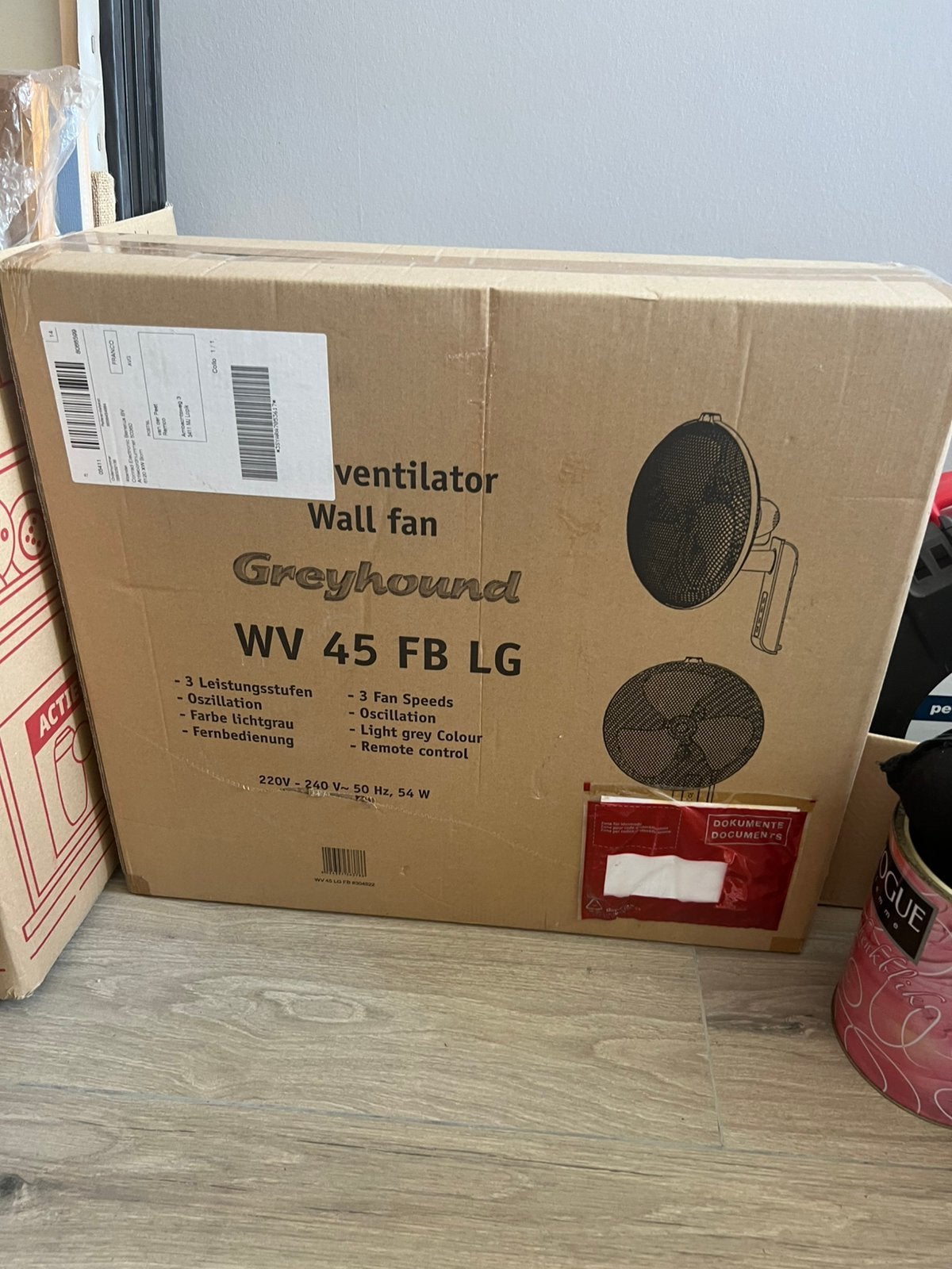 Wand Ventilator casafan greyhound nooit gebruikt, Ophalen, Nieuw