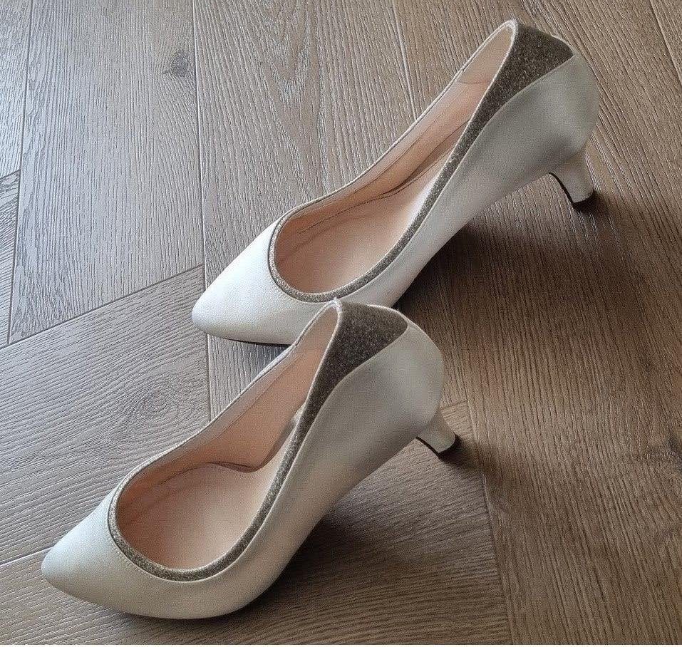 Rainbow Club Jara Ivory Satin / Silver Fine shimmer maat 40, Rainbow, Wit, Schoenen, Ophalen of Verzenden