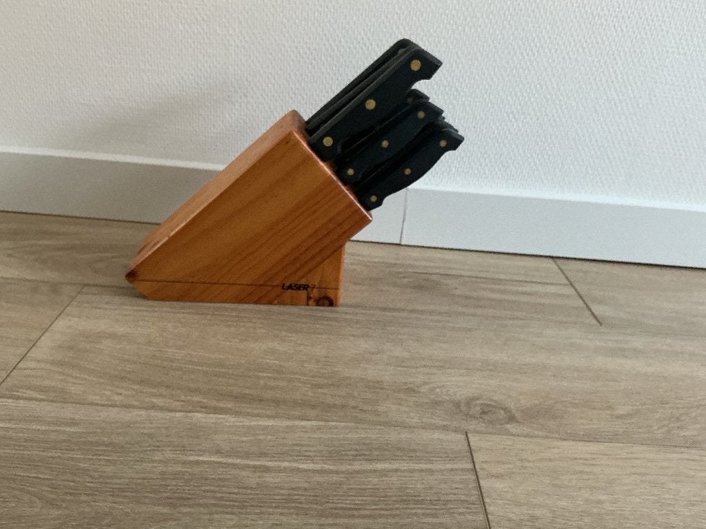12 delig Messenblok, Ophalen, Overige typen, Hout, Zo goed als nieuw