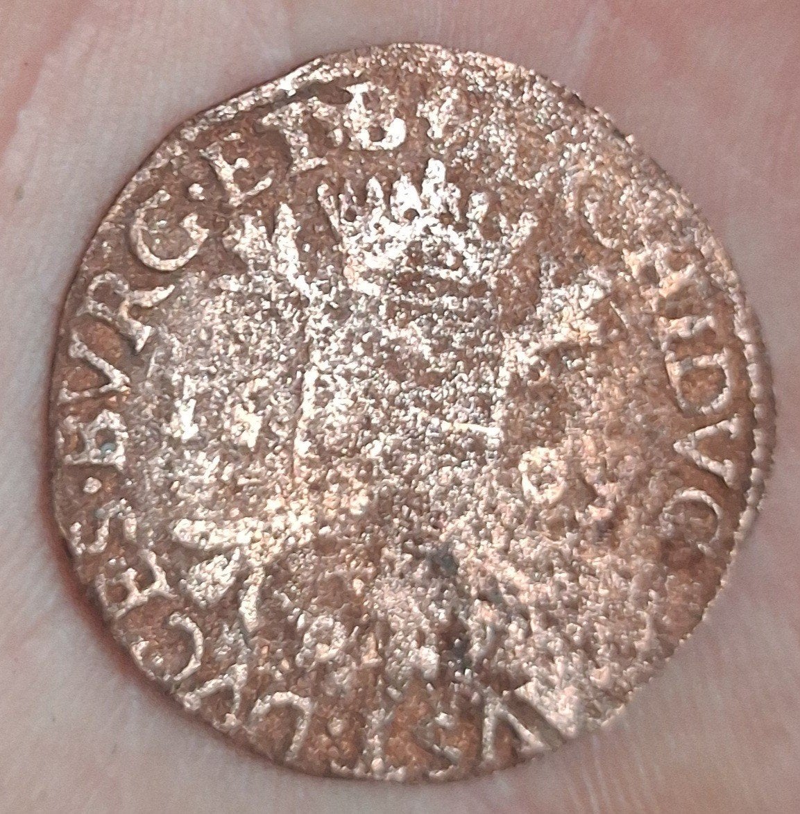 Bodemvondst - liard -1609 - Albert en Isabella - Maastricht, Ophalen of Verzenden, Vóór koninkrijk, Overige waardes, Losse munt