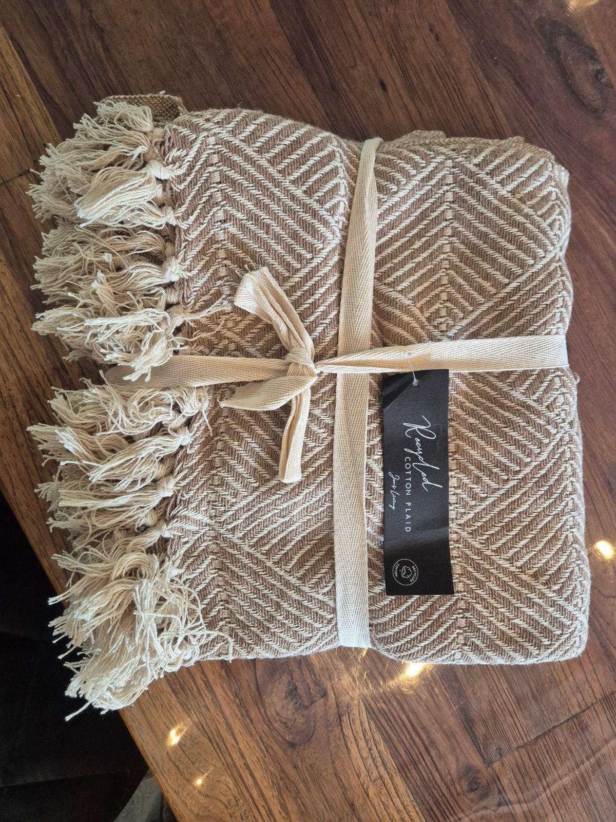 JENS Plaid - Nieuw, Ophalen of Verzenden, Nieuw, Plaid, Beige