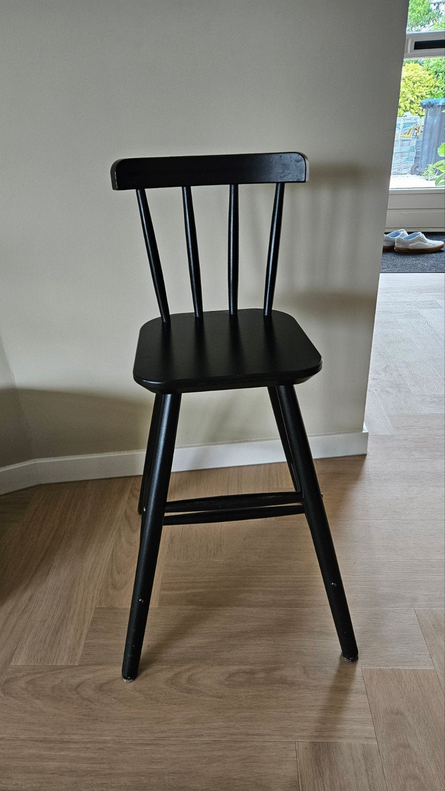 Ikea Agam kinderstoel - Zwart, Ophalen of Verzenden, Gebruikt, Meegroeistoel