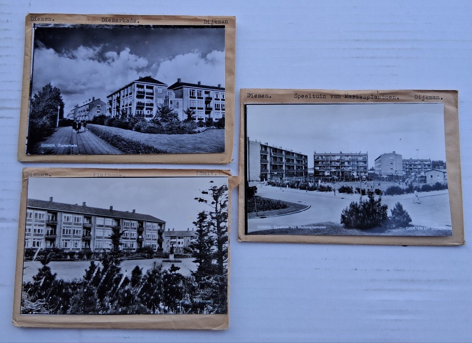 Diemen  16 x glasplaat JosPe. 5 zonder goede aanzichtkaart, Verzamelen, Ansichtkaarten | Nederland, Ongelopen, Noord-Holland, 1960 tot 1980