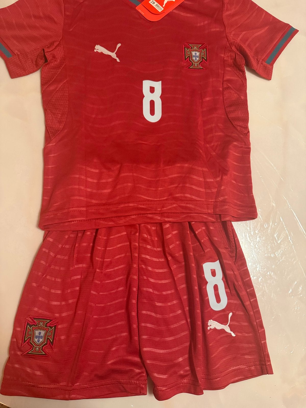 Portugal Bruno Fernandes #8 Voetbaltenue Maat 5 t/m 13 Jaar, Ophalen of Verzenden, Nieuw, Jongen of Meisje