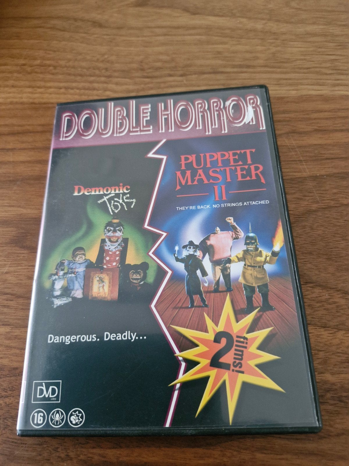 Double Horror: Demonic Toys & Puppet Master II DVD, Vanaf 16 jaar, Ophalen of Verzenden, Zo goed als nieuw, Overige genres