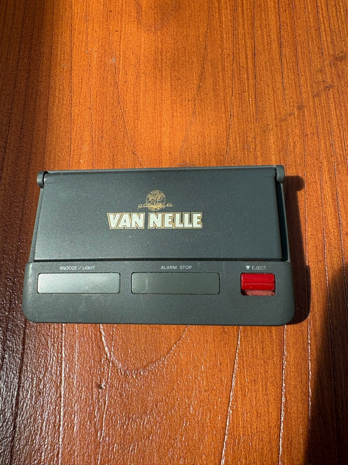 Vintage Van Nelle LCD Wekker - Compact en Draagbaar, Gebruikt, Grijs, Vintage, Ophalen of Verzenden