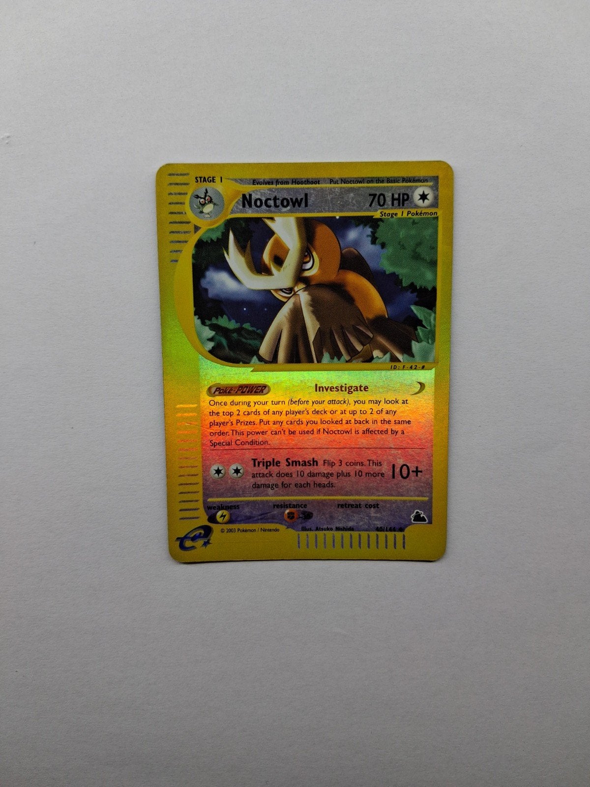 Noctowl reverse holo pokémon skyridge, Ophalen of Verzenden, Zo goed als nieuw