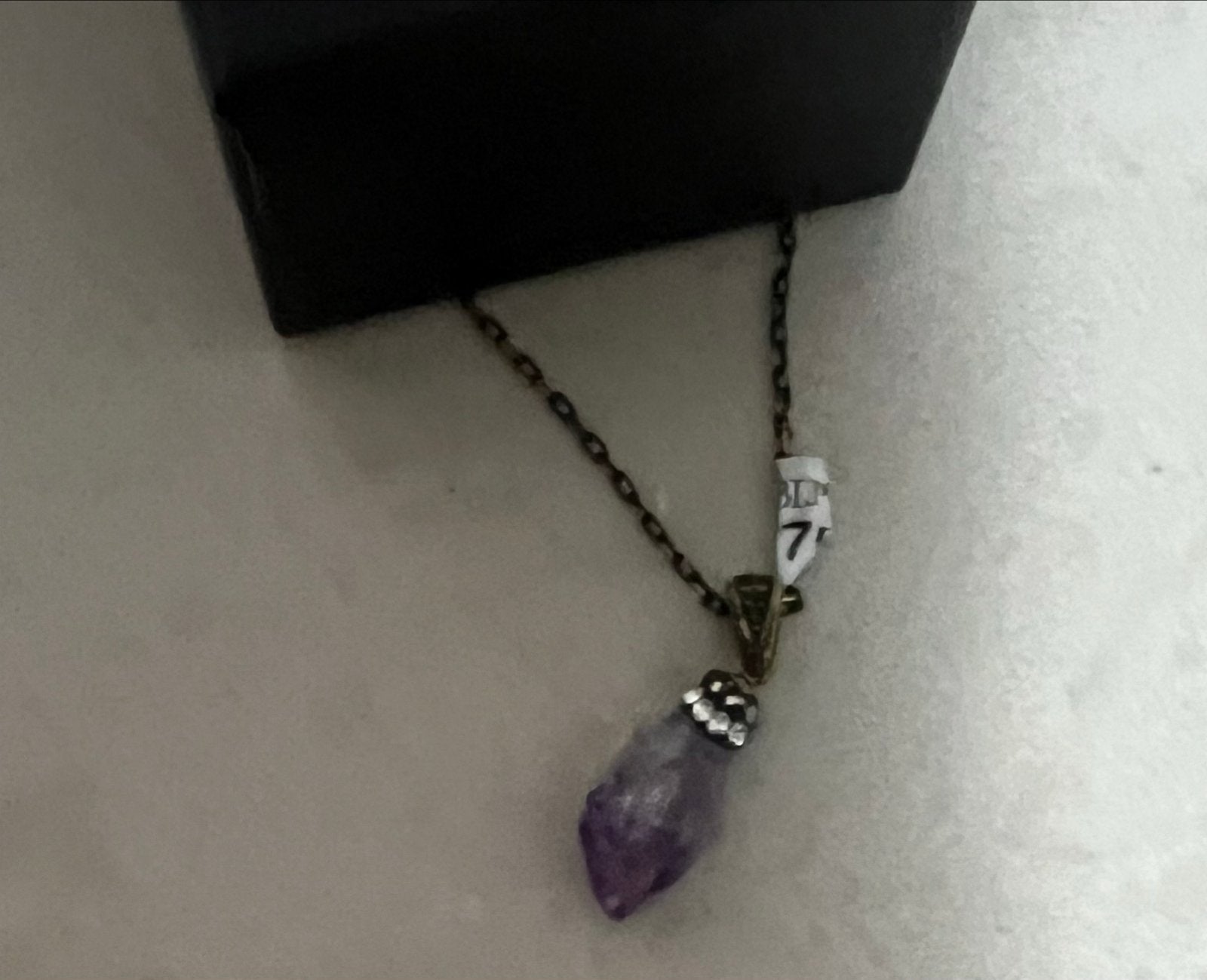 Amethist ketting met hanger en strass ( nieuw), Ophalen of Verzenden, Nieuw