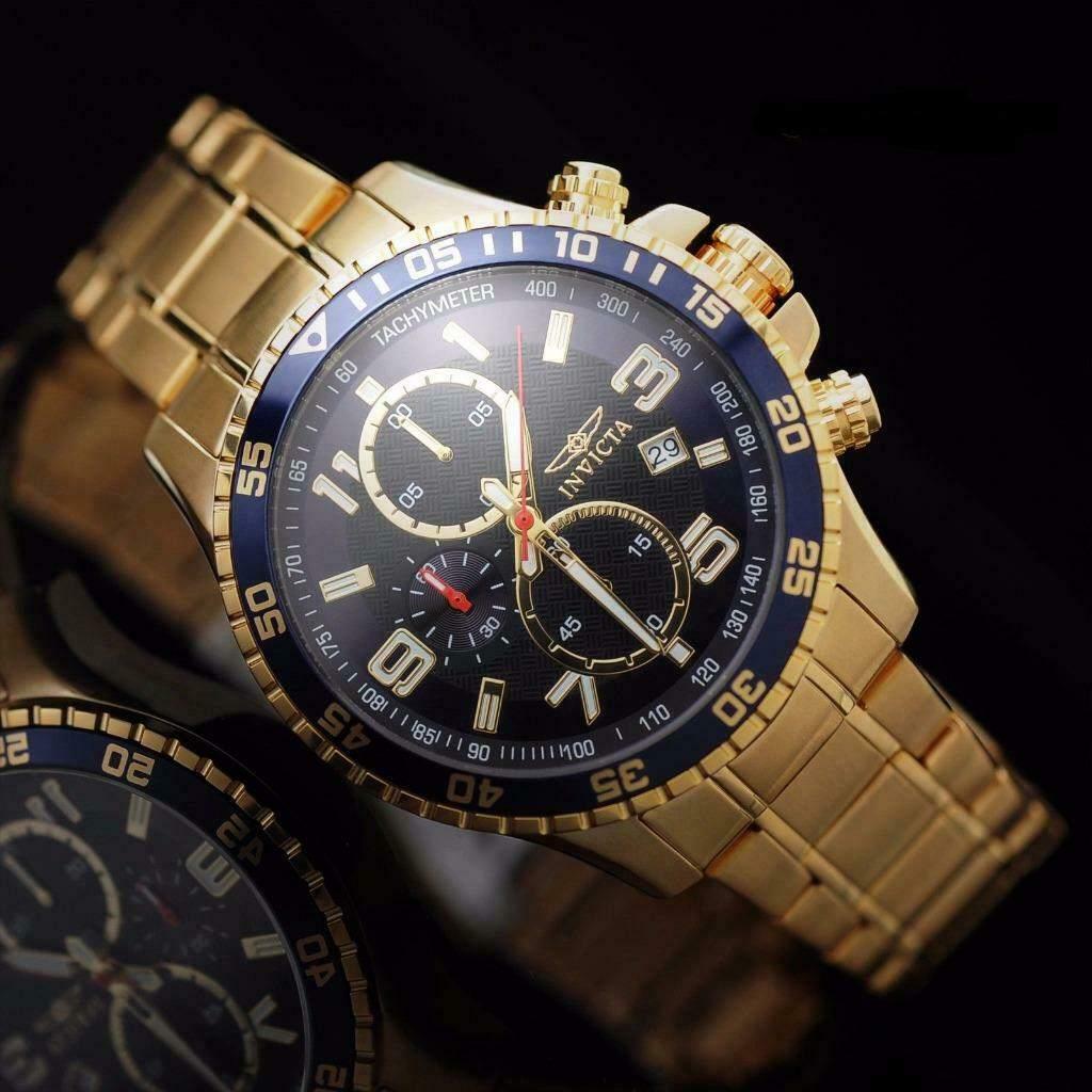 Invicta Duikers Horloge Gold Plated Chronograph. Nieuw!, Ophalen of Verzenden, Nieuw, Staal, Overige merken