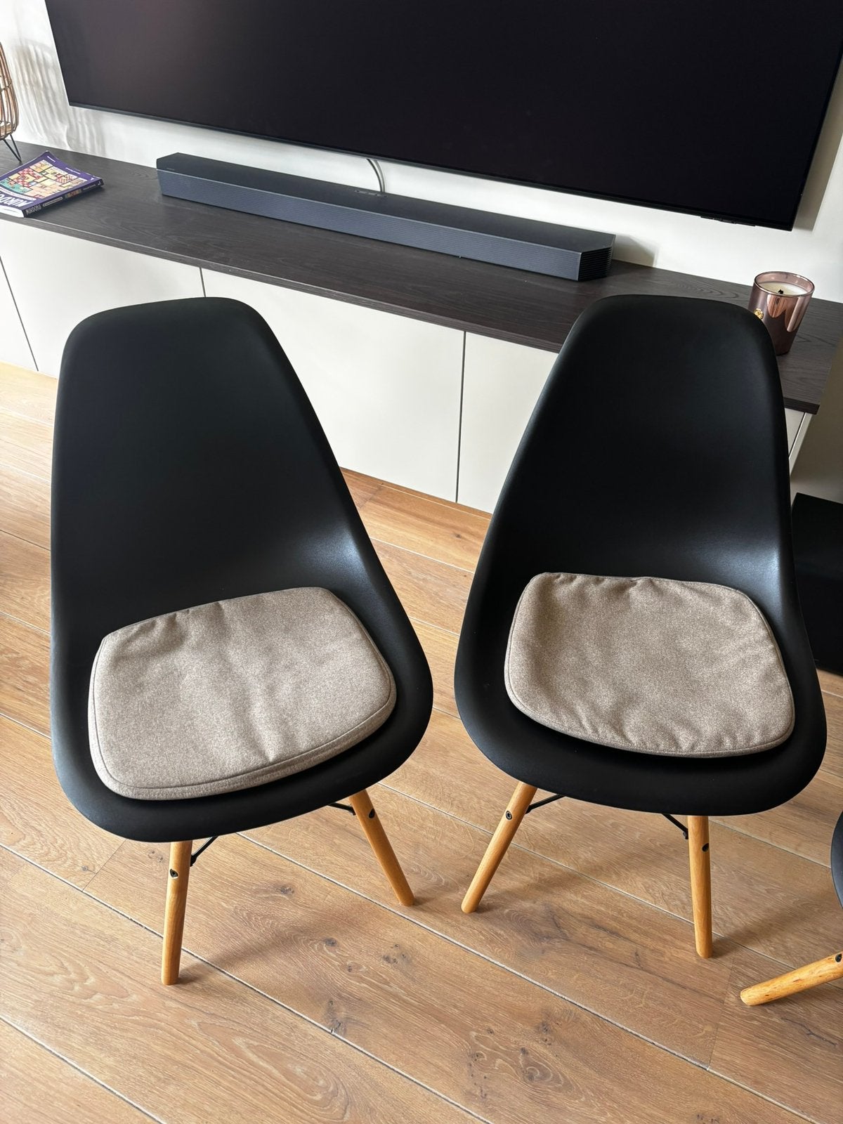 Zwarte kuipstoelen (4stuks), Ophalen, Zo goed als nieuw, Zwart, Vier