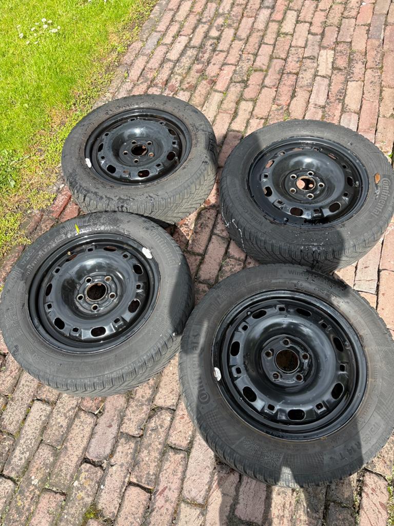 Set winterwielen 175/65-14vw polo, Seat, skoda, Ophalen, 14 inch, Gebruikt, 175 mm