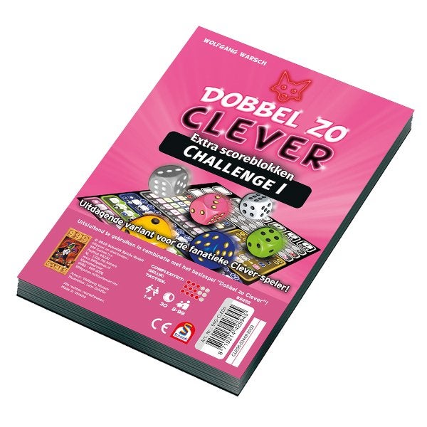 Scoreblokken Dobbel Zo Clever Challenge 999 Games Dobbelspel, 999 Games, Nieuw, Ophalen of Verzenden, Vijf spelers of meer