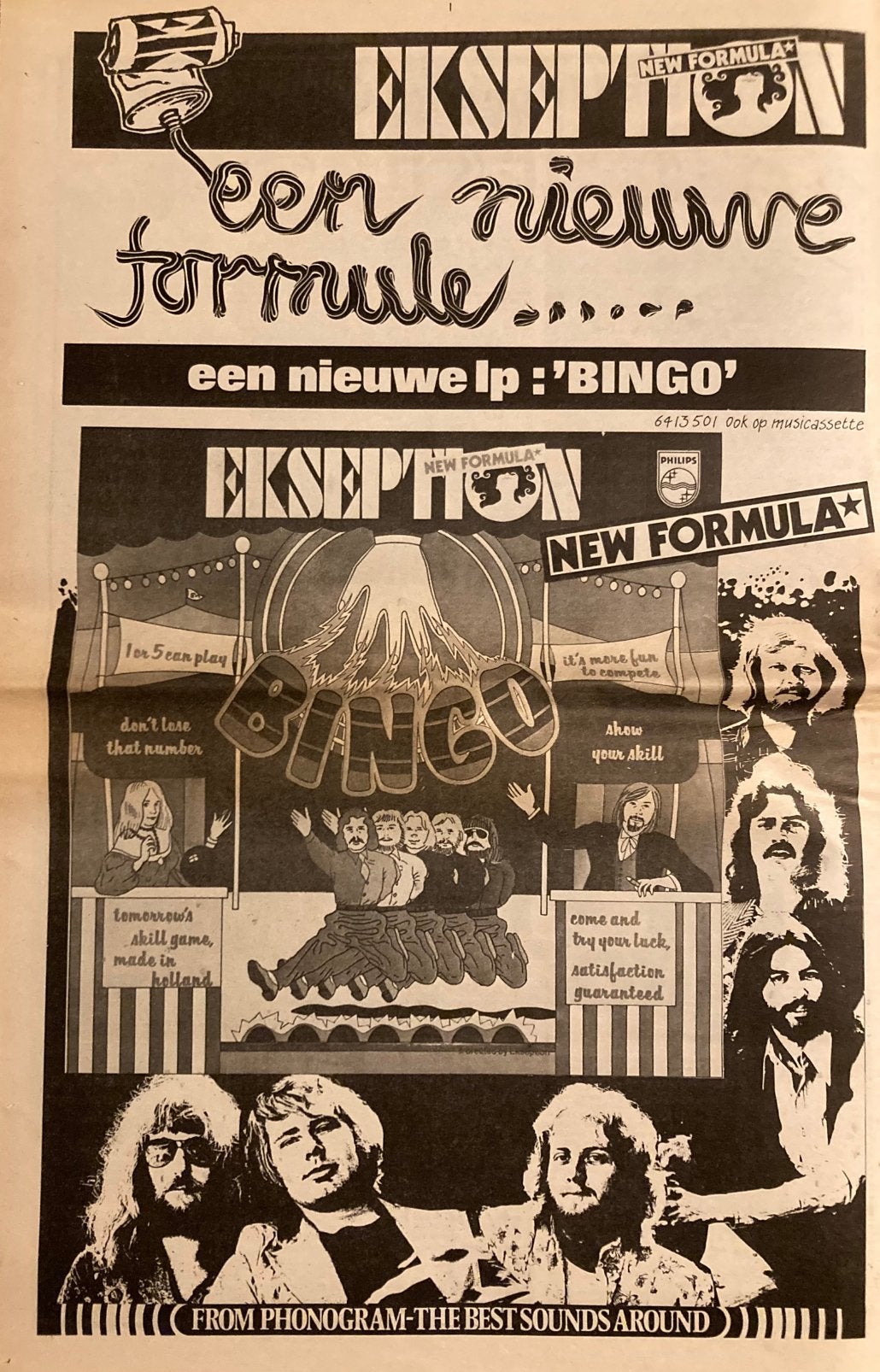 Paginagrote A3 advertentie EKSEPTION release, Ophalen of Verzenden, Zo goed als nieuw