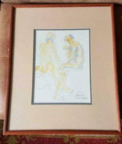 Fraai figuratief zonnig naakt Bali gesigneerd, Ophalen