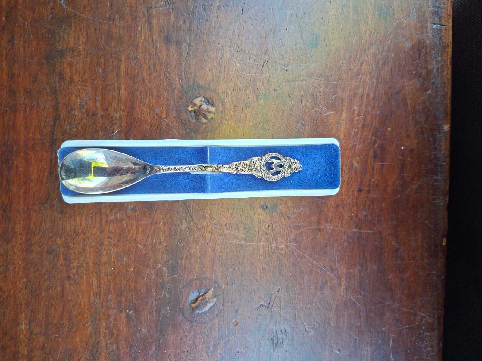 Zilverstad Theelepel met decoratief handvat, Antiek en Kunst, Ophalen of Verzenden
