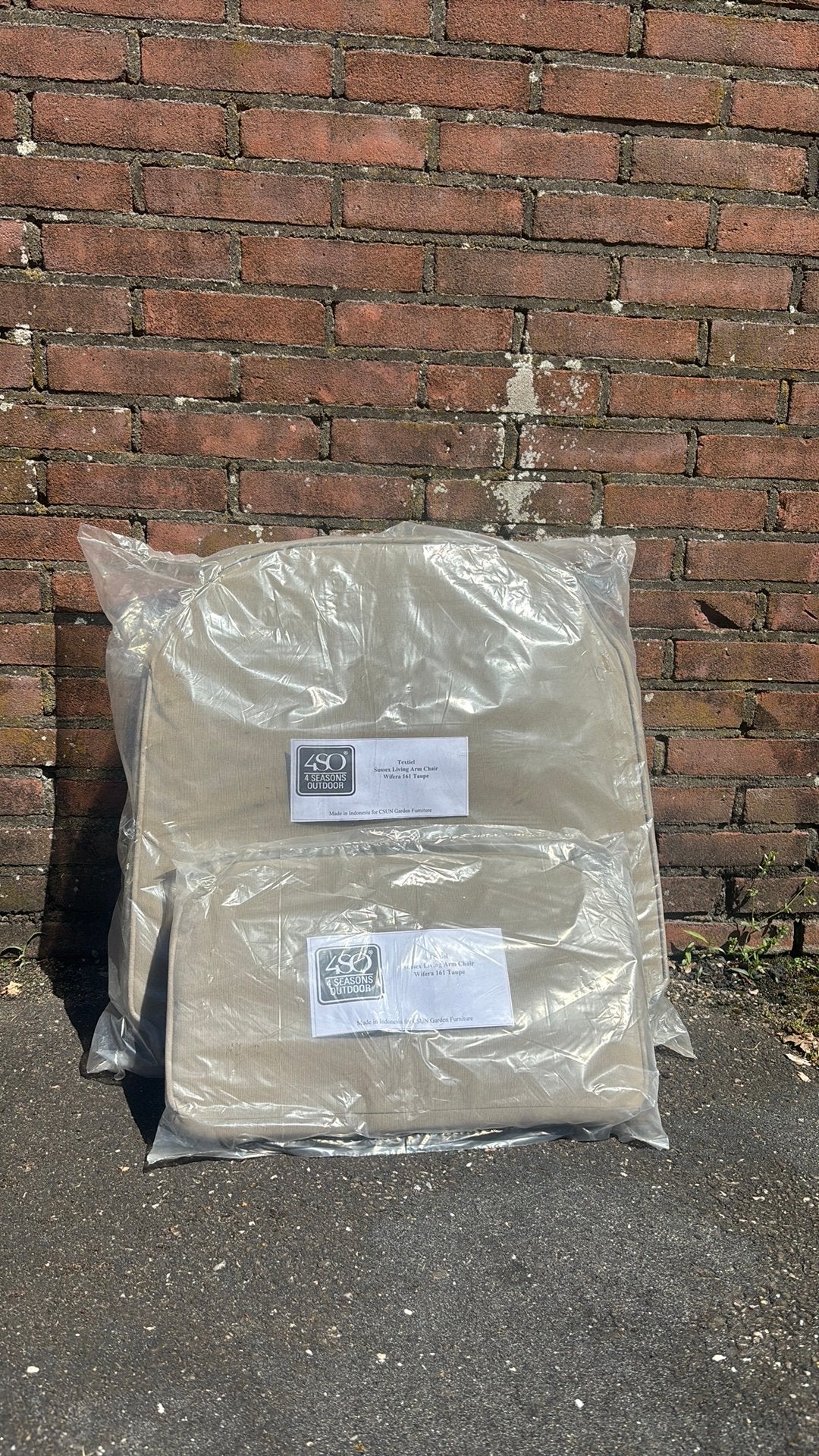4SO Sussex Living Arm Chair Kussenset Taupe Nieuw, Ophalen of Verzenden, Nieuw, Textileen