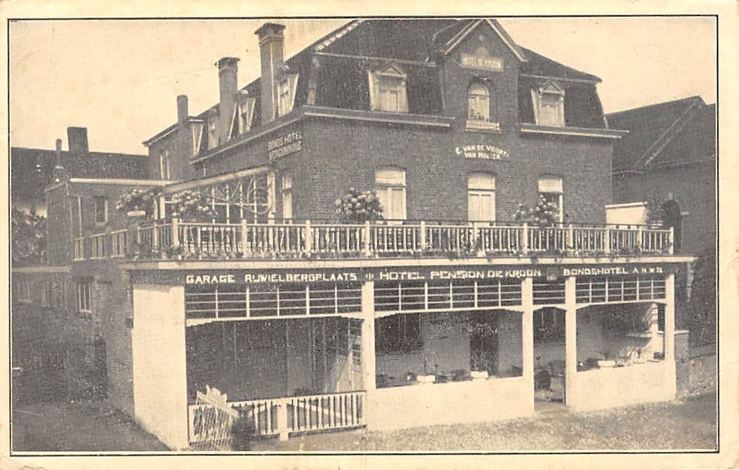 Epen Limburg Garage rijwielbergplaats Pension Bondshotel, Ophalen of Verzenden, 1920 tot 1940, Ongelopen, Limburg