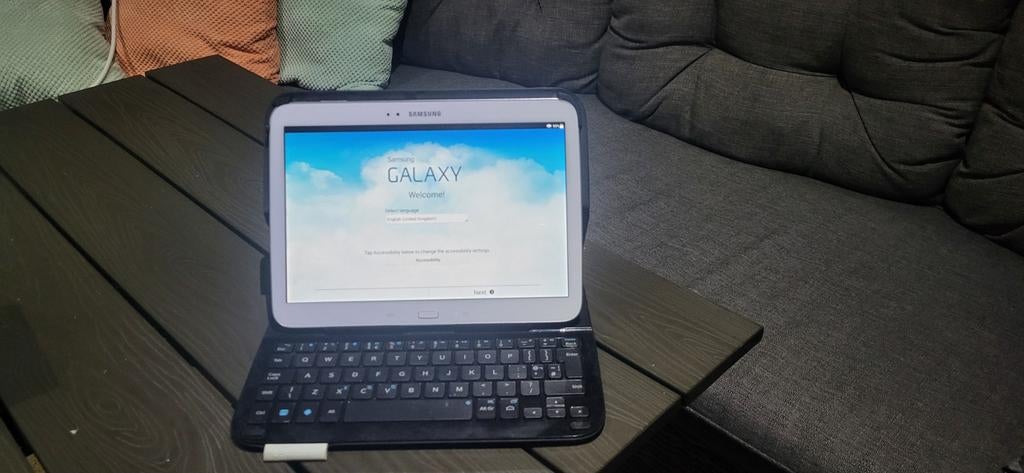 Samsung Galaxy Tablet tap3 met toetsenbordhoes, Computers en Software, Android Tablets, 10 inch, Usb-aansluiting, 32 GB, Galaxy Tab
