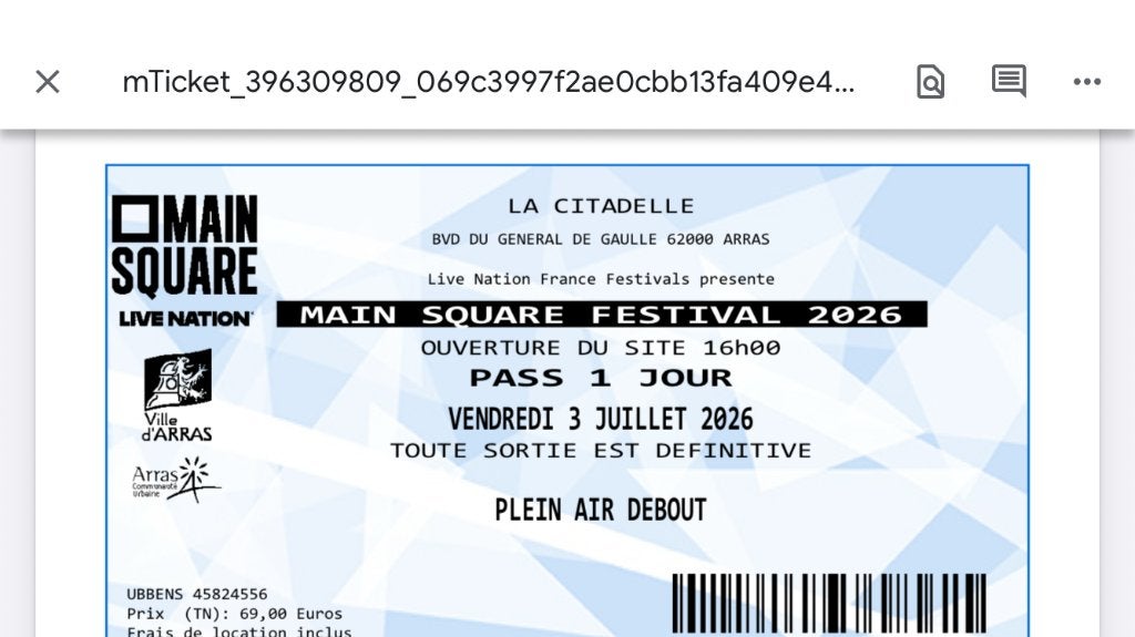 Mainsquare festival Paul Kalkbrenner & Katy Perry 3 juli, Tickets en Kaartjes, Twee personen, Juli