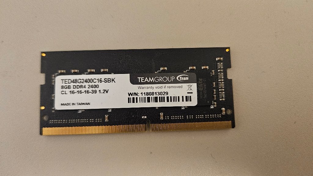 Teamgroup 8GB DDR4 2400 SODIMM Laptop Geheugen, Computers en Software, DDR4, 8 GB, Ophalen of Verzenden, Zo goed als nieuw