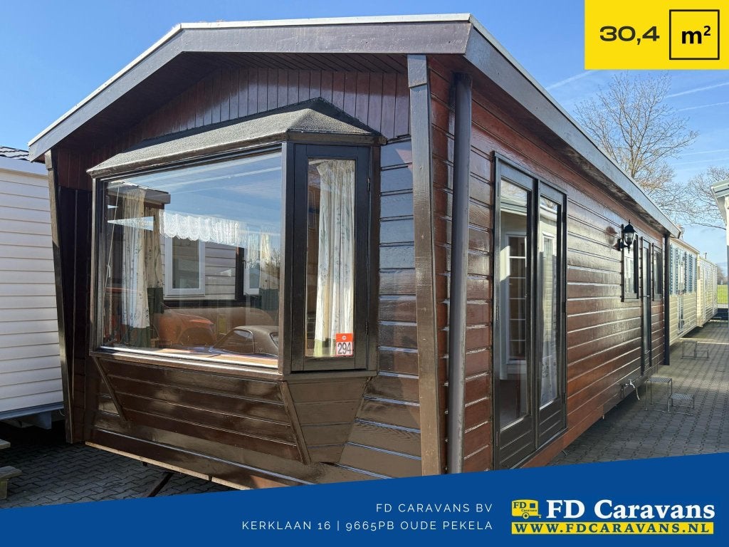 Chalet Hout 9.20x3.30 2 Slpk Incl. Transport, Caravans en Kamperen, Stacaravans, Tot en met 3
