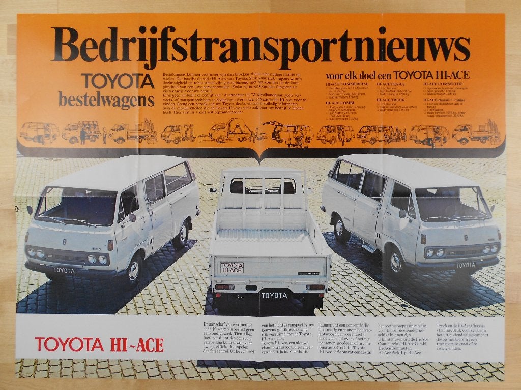 Toyota Hi-Ace HiAce Brochure ca 1970, Toyota, Ophalen of Verzenden, Zo goed als nieuw, Toyota