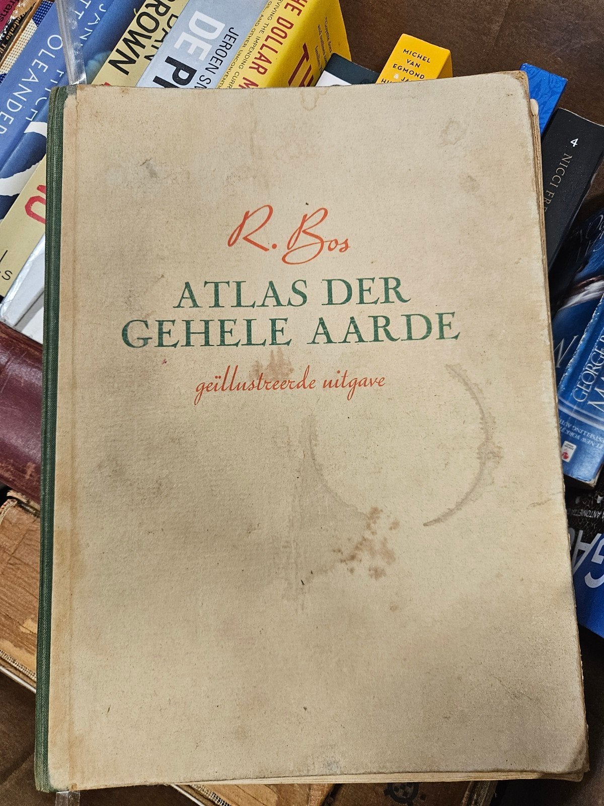R. Bos Atlas der Gehele Aarde - Geïllustreerde Uitgave, Bosatlas, Ophalen of Verzenden, 1800 tot 2000, Wereld