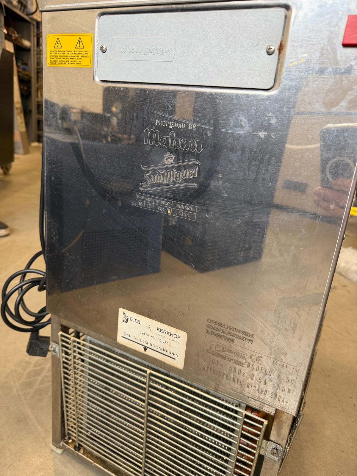 San Miguel/Mahou Bierkoeler - Gebruikt, Witgoed en Apparatuur, Koelkasten en IJskasten, Ophalen, 200 liter of meer, 160 cm of meer