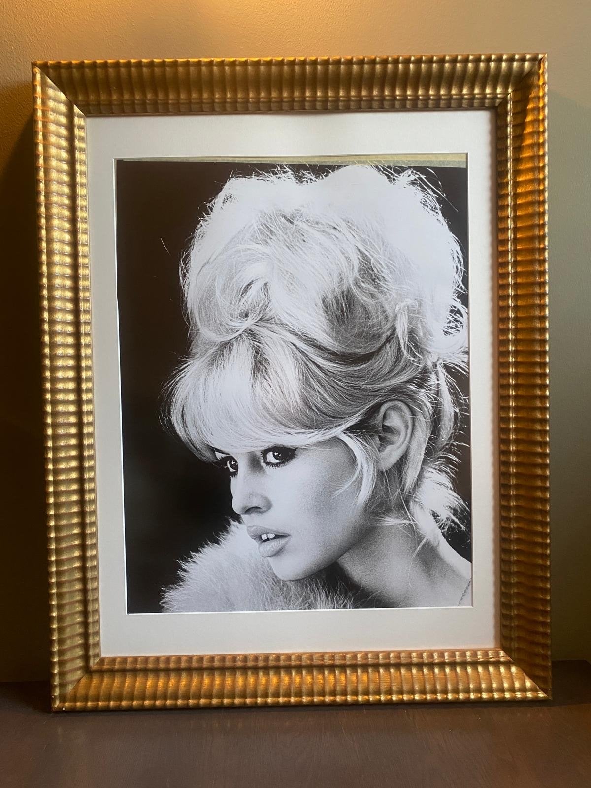 Brigitte Bardot ingelijste foto's en print, Ophalen of Verzenden, Foto, Fotografie, Achter glas