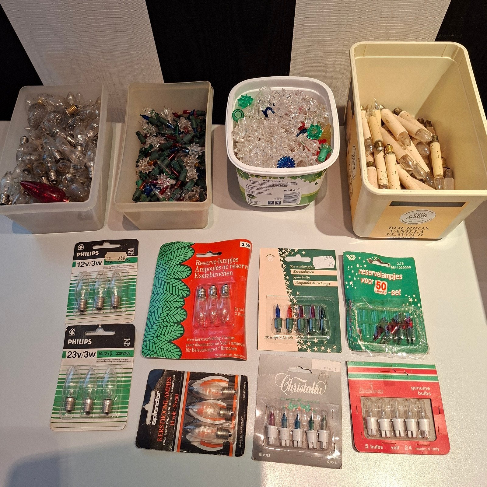Zeer veel reservelampjes onderdelen en oude kerstlampjes, Ophalen of Verzenden