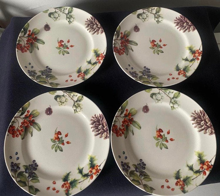 4 Gebaksbordjes / kerstbordjes JBS Home Collection., Huis en Inrichting, Keuken | Servies, Overige merken, Ophalen of Verzenden