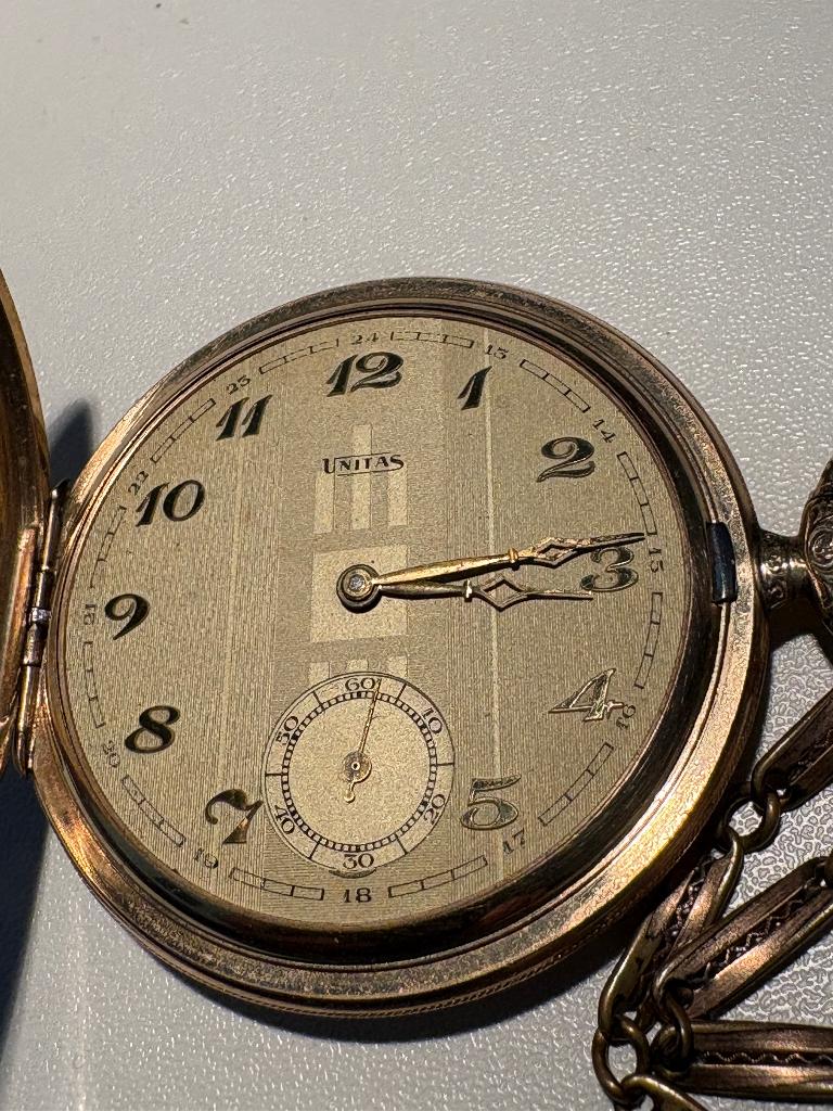 Vintage zakhorloge, Sieraden, Tassen en Uiterlijk, Horloges | Antiek, Overige merken, Overige materialen, Zakhorloge, 1930 tot 1960