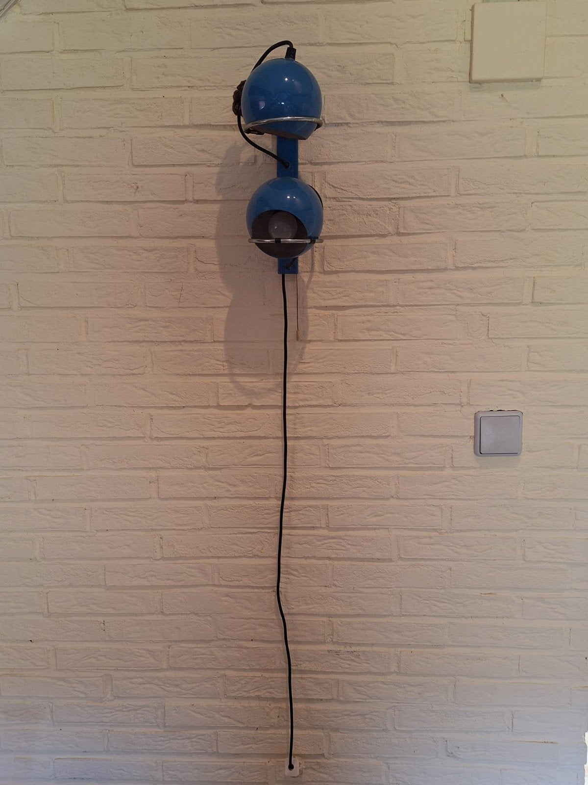 Vintage Lila Blauwe Dubbele Eyeball, Herda Gepo Stijl, Ophalen, Gebruikt