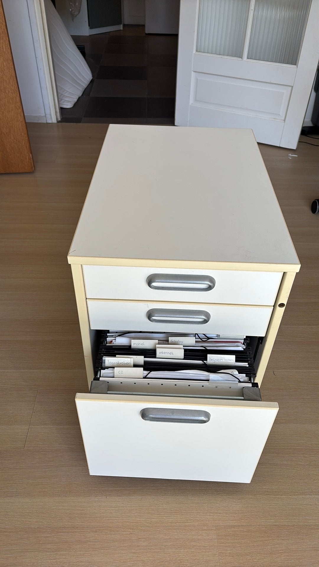 Ladekast bureau ikea, Huis en Inrichting, Kasten | Roldeurkasten en Archiefkasten, Ophalen, 50 tot 100 cm, Zo goed als nieuw, Minder dan 100 cm