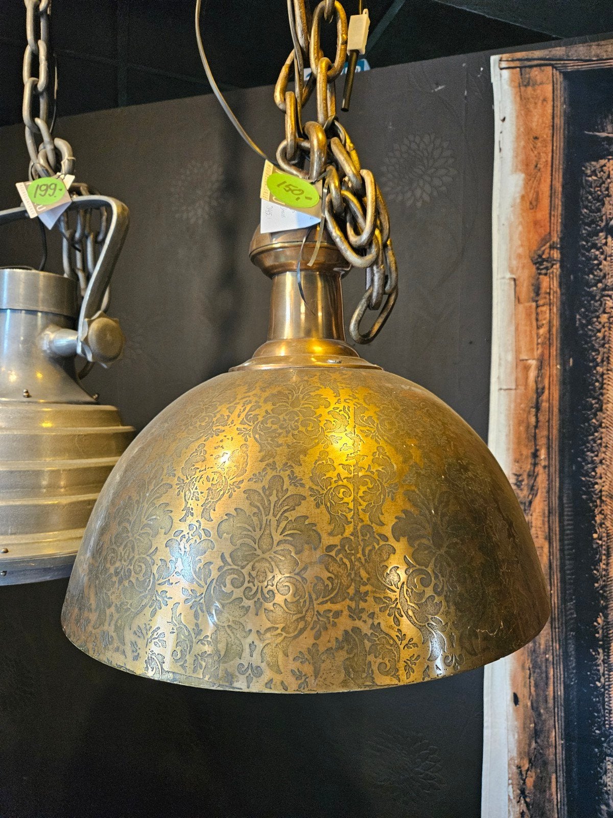 hanglamp koper bloemmotief industrieel, Verzenden