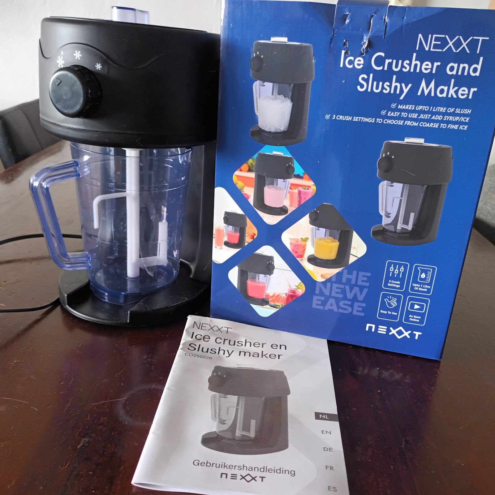 Nexxt ice crusher slushy maker nieuw, Witgoed en Apparatuur, Ophalen of Verzenden, Nieuw, Blender