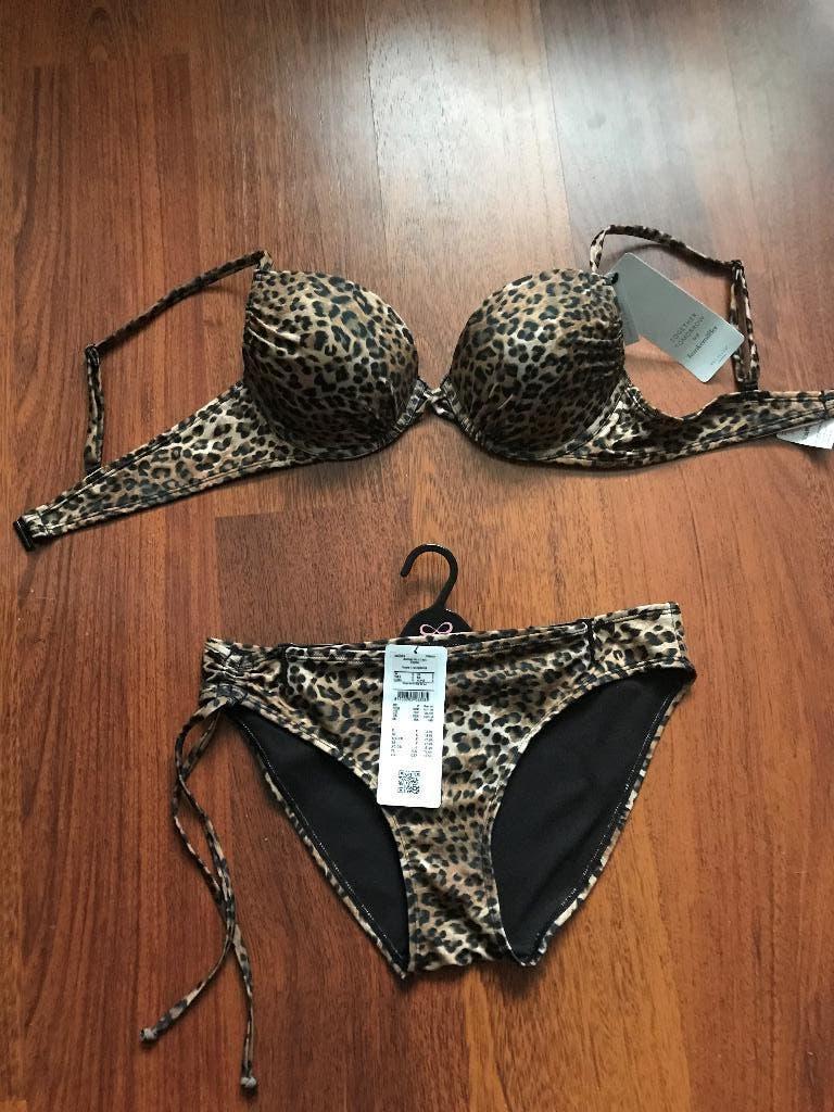 Nieuw - sexy tijgerprint bikini van Hunkemoller - 80B + S, Bruin, Nieuw, Ophalen of Verzenden, Bikini