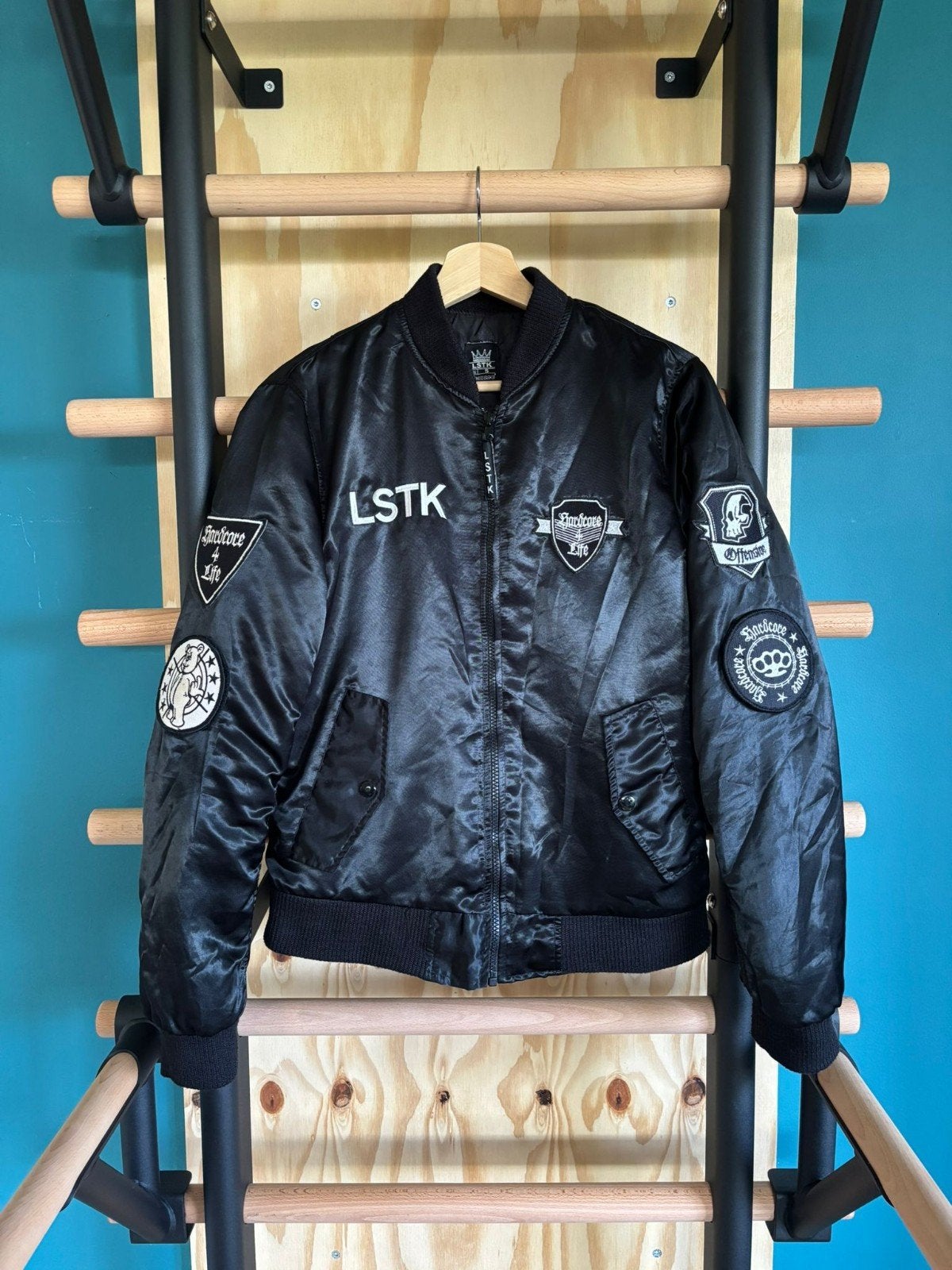 LSTK Hardcore 4 Life Bomberjack - Maat S, Zwart, LSTK, Ophalen of Verzenden, Zo goed als nieuw