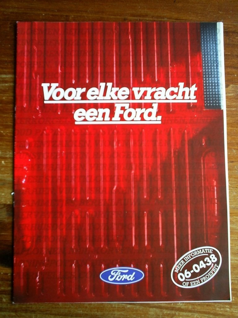 Voor elke vracht een Ford 12 / 1991 12 pag., Verzenden, Zo goed als nieuw, Ford