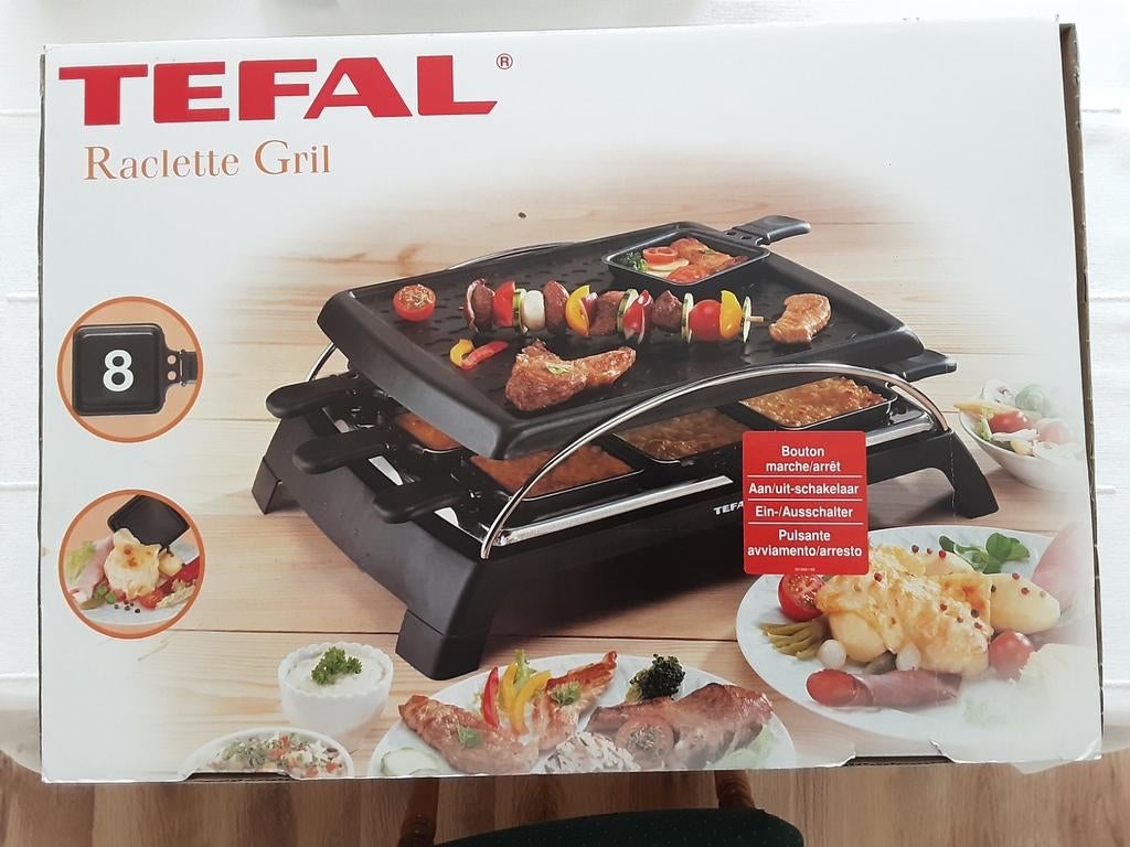 Tefal Raclette Grill - 8 personen, Ophalen, Zo goed als nieuw, Tafelgrill